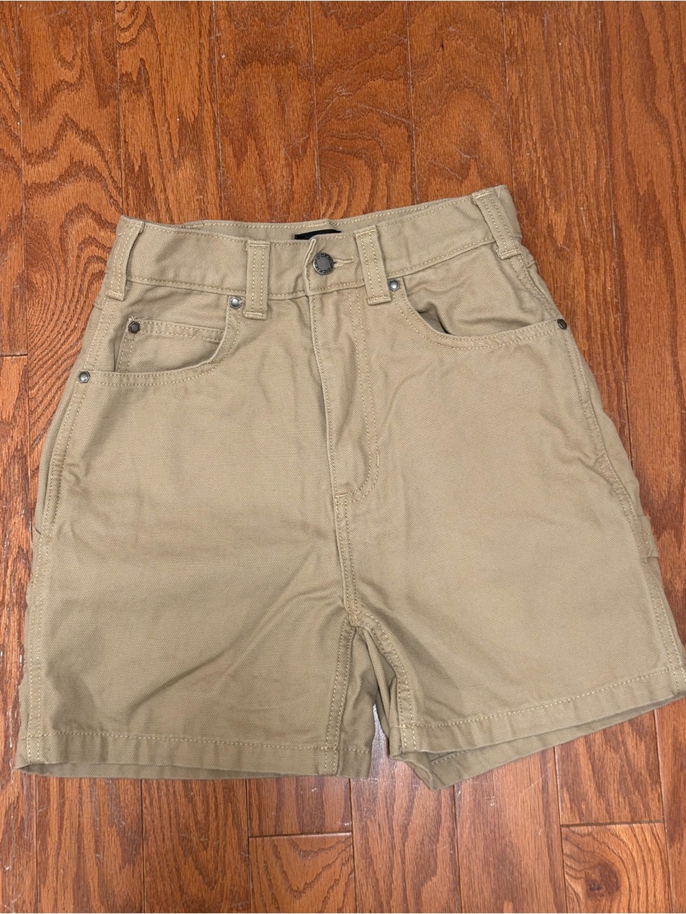 Dickies High Waist Work Shorts in Khaki